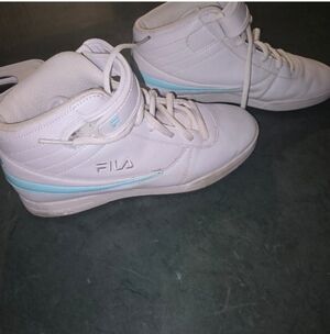 Fila White and Aqua Sneakers women's 9.5